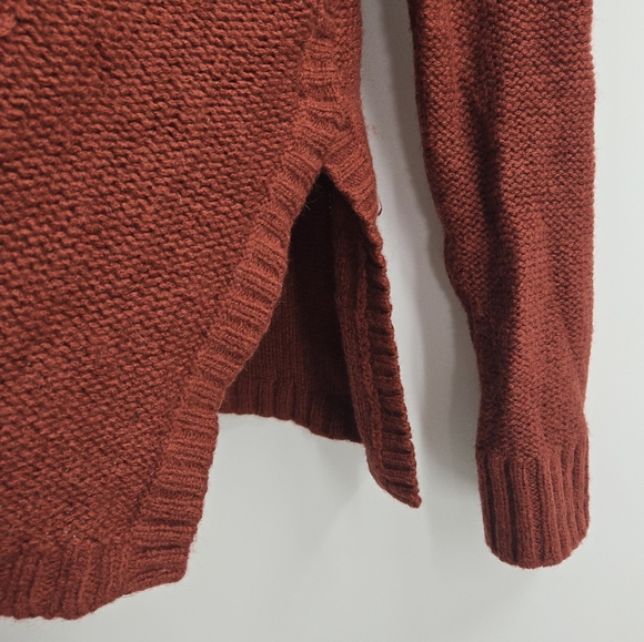 Madewell Firelight Sweater Rust Cable Knit Wool Blend - Picture 5 of 13